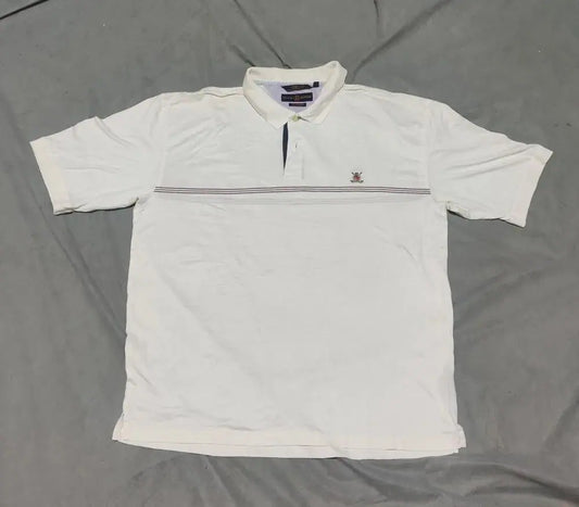 Tommy Hilfiger Men Cream Cotton Polo T Shirt 2XL – Preloved Labels (view 2)