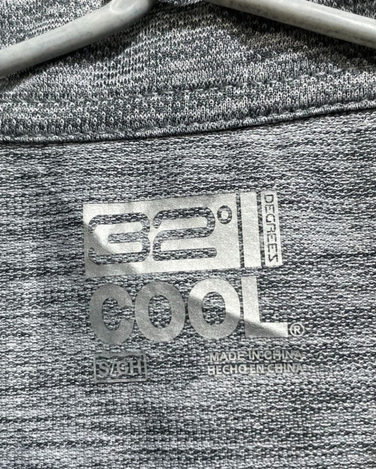 32 Cool Grey Polyester Sport Polo T Shirt For Men S - Preloved Labels