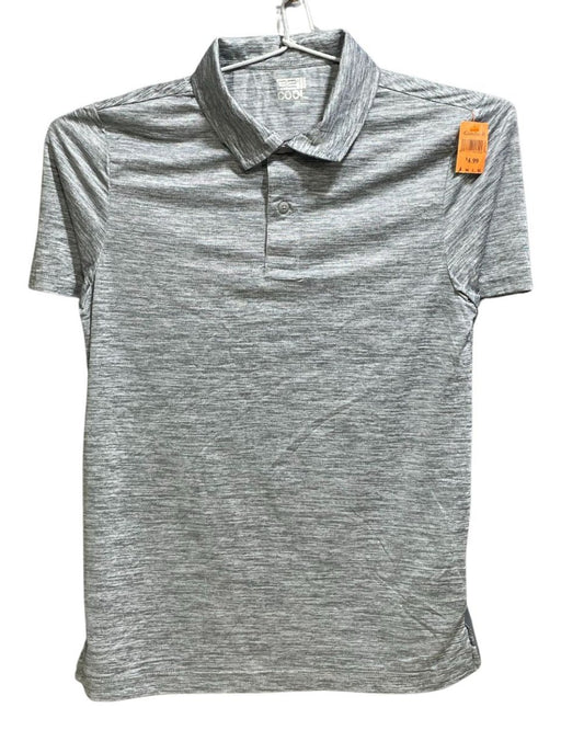 32 Cool Grey Polyester Sport Polo T Shirt For Men S - Preloved Labels