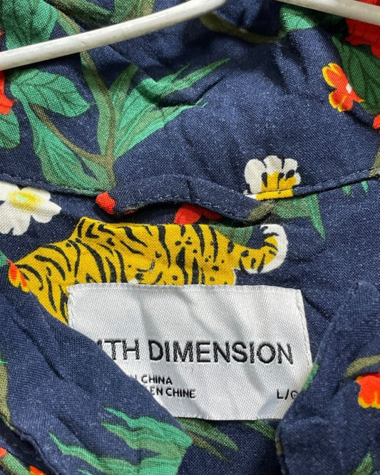 4th Dimension Blue Cotton Shirt For Men L - Preloved Labels