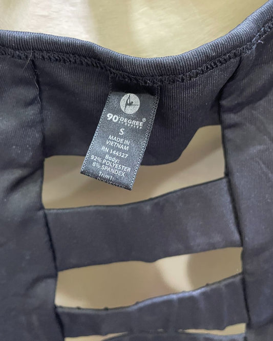 90 Degree Black Gym Bra For Women Small - Preloved Labels