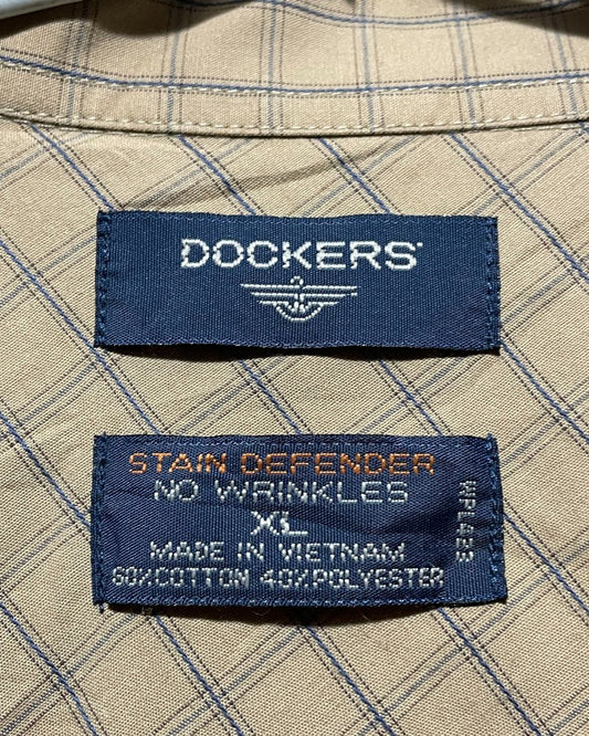 Dockers Brown Cotton Shirt For Men XX Large