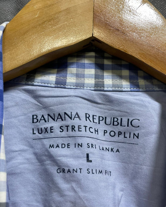 Banana Republic Purple Cotton Shirt For Men Large | Preloved Labels