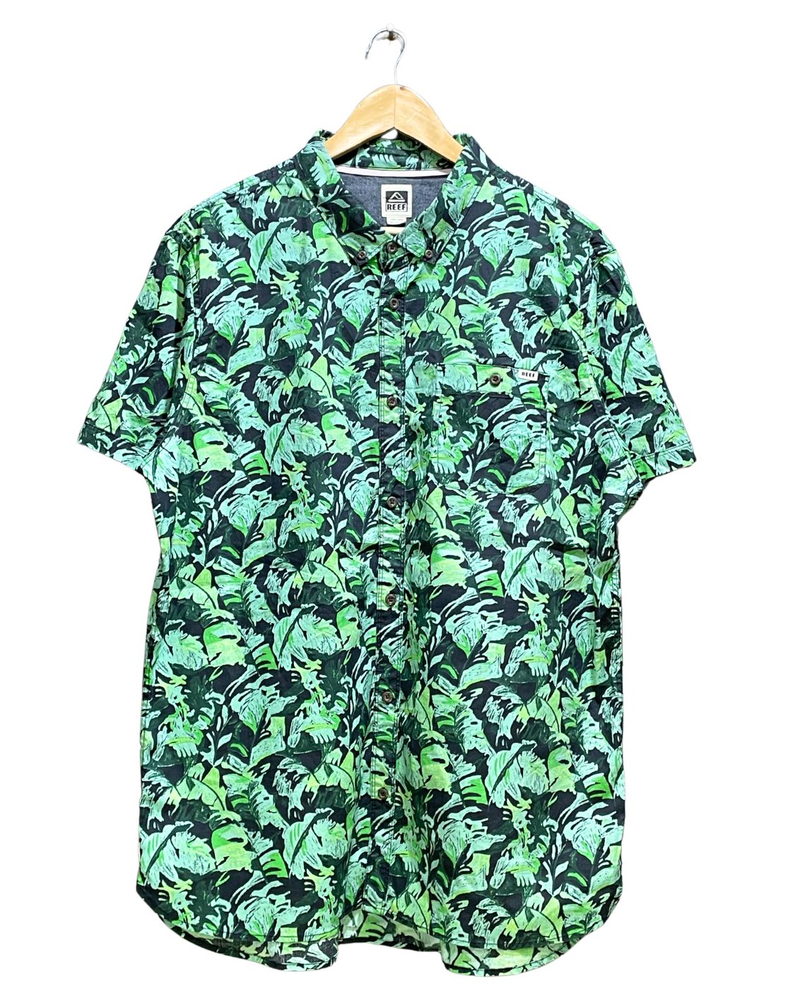 Reef Green Cotton Shirt For Men XX Large | Preloved Labels