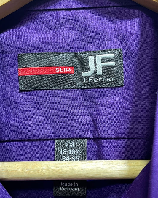 J.Ferrar Purple Cotton Shirt For Men XX Large | Preloved Labels
