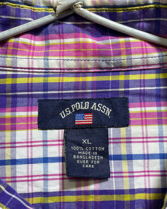Polo U.S. Assn Purple Cotton Shirt For Men X Large | Preloved Labels