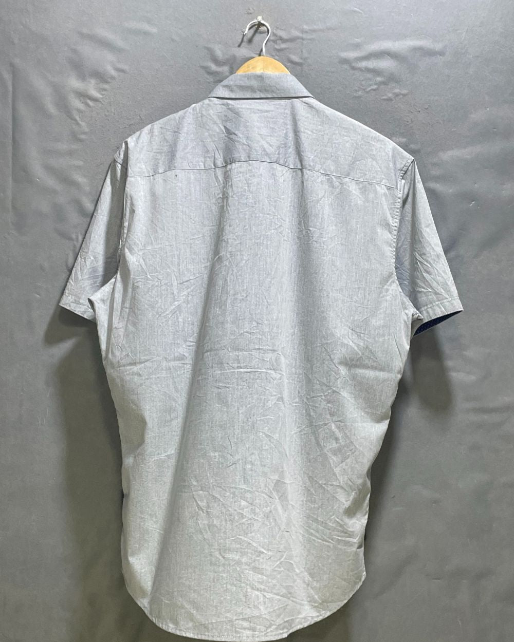 Croft Flow Gray Cotton Shirt For Men Large | Preloved Labels