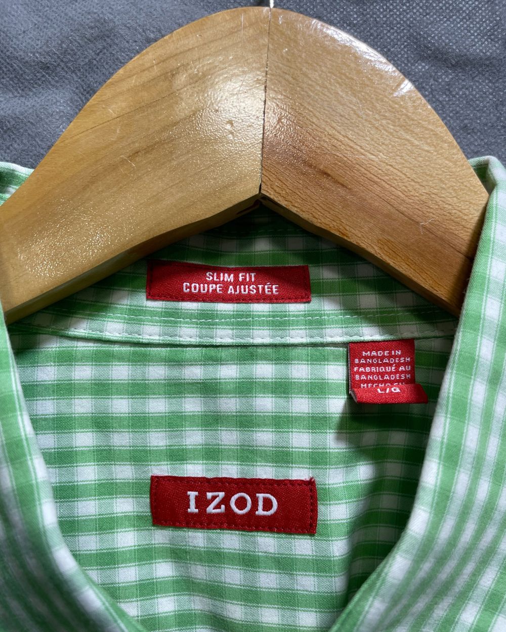 Izod Green Cotton Shirt For Men Large | Preloved Labels