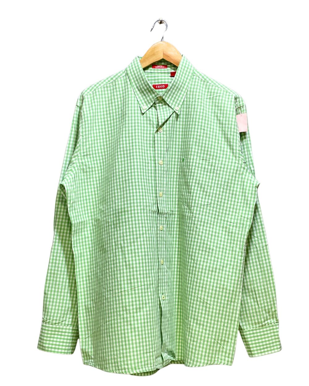 Izod Green Cotton Shirt For Men Large | Preloved Labels
