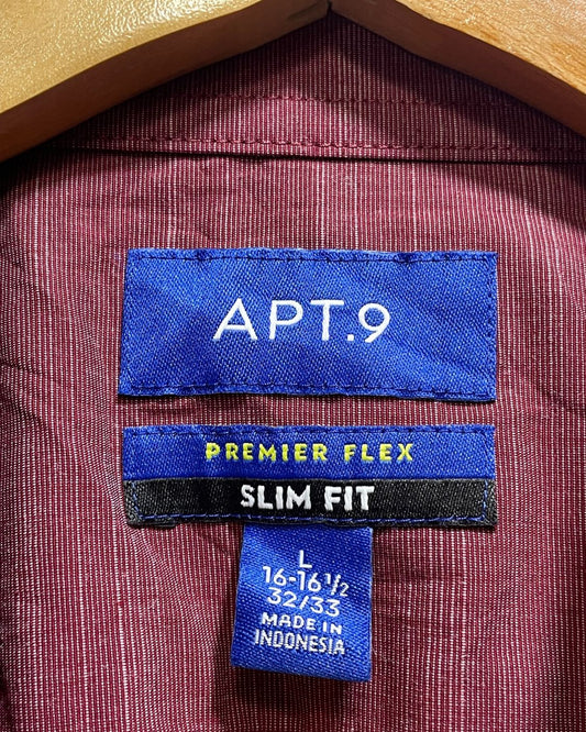 Apt.9 Maroon Cotton Shirt For Men Large | Preloved Labels
