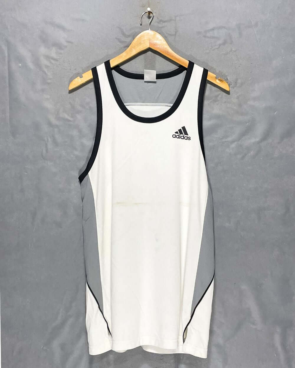 Adidas White Sports Vest T Shirt For Men Medium | Preloved Labels