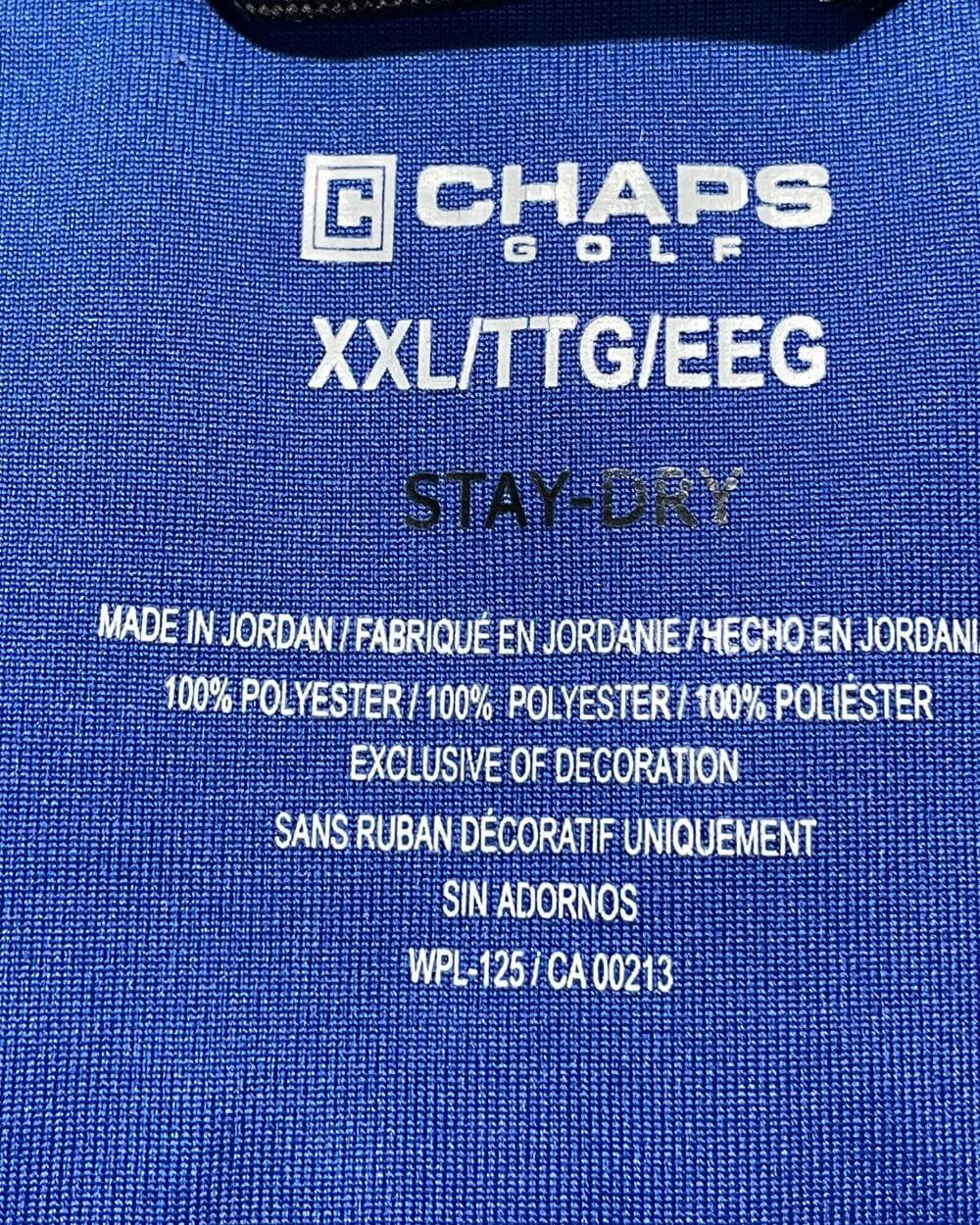 Chaps Blue Sport Polo T Shirt For Men XXL | Preloved Labels
