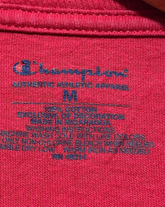 Champion Red T Shirt For Men Medium