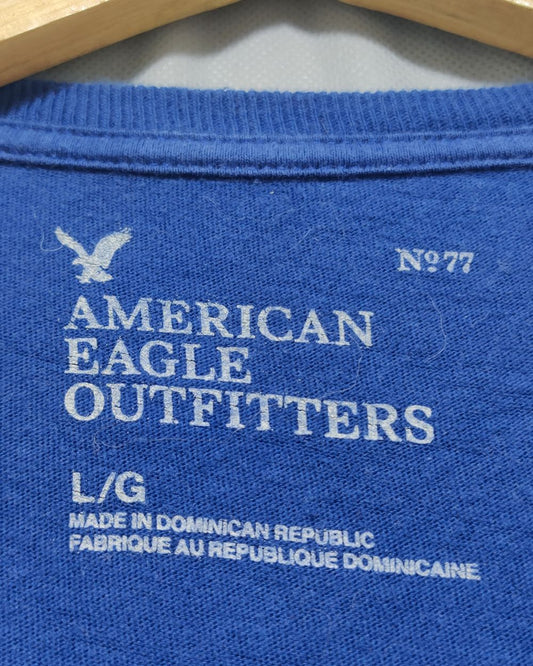 American Eagle Blue T Shirt For Men Large