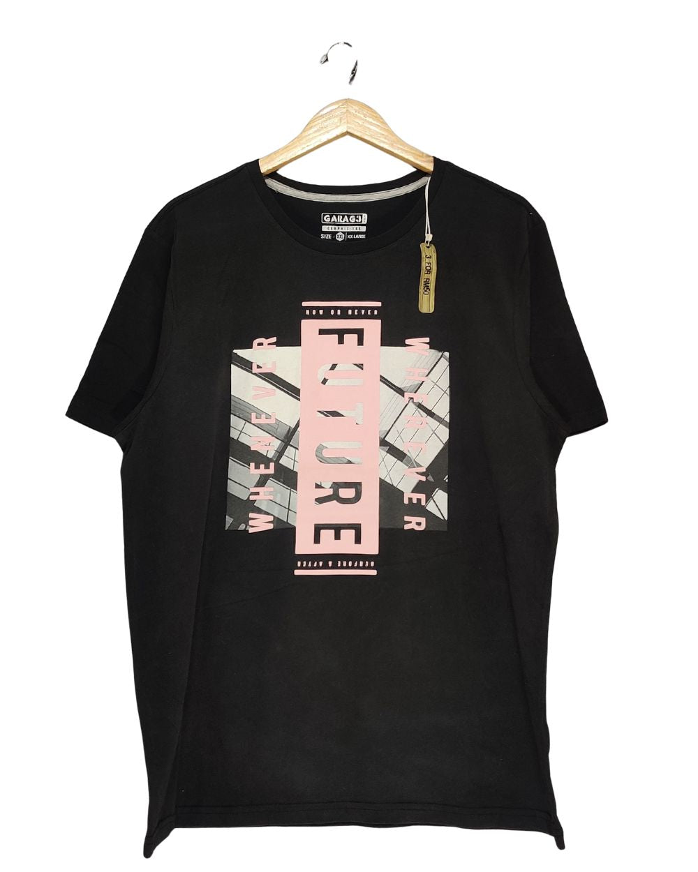 Garag3 Black T Shirt For Men Large