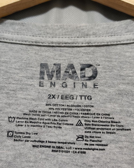 Mad Engine Gray T Shirt For Men XX Large