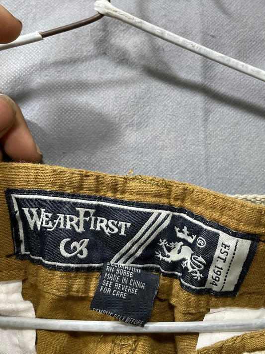 Wear First Khaki Cotton Short For Men XL