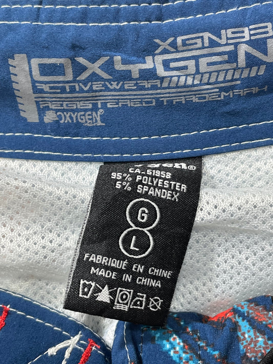Oxygen Blue Polyester Short For Men L