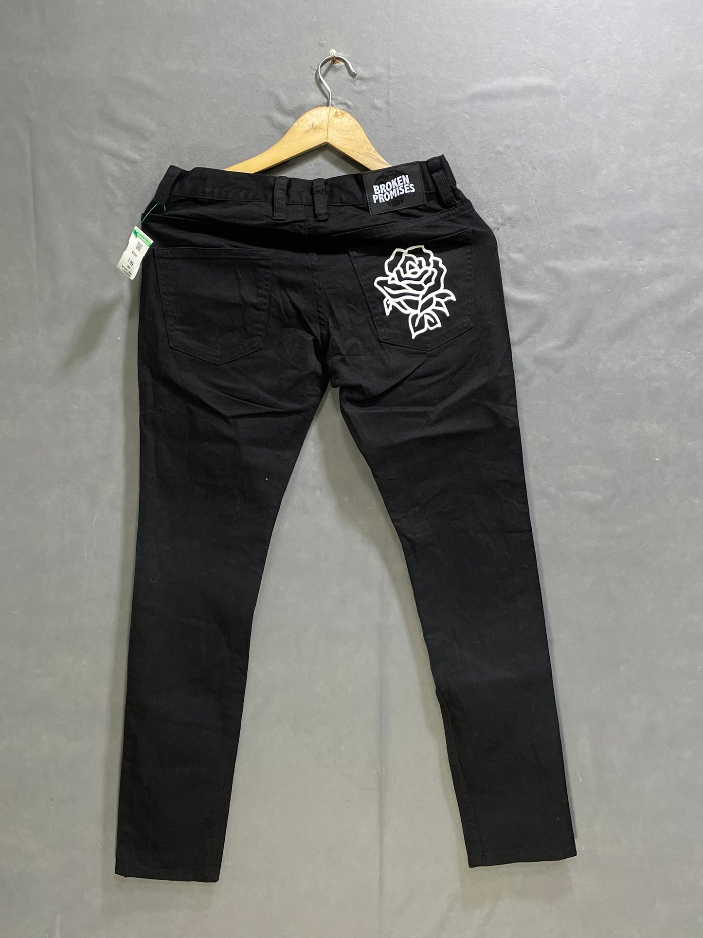 Broken Promises Black Jeans For Men XS