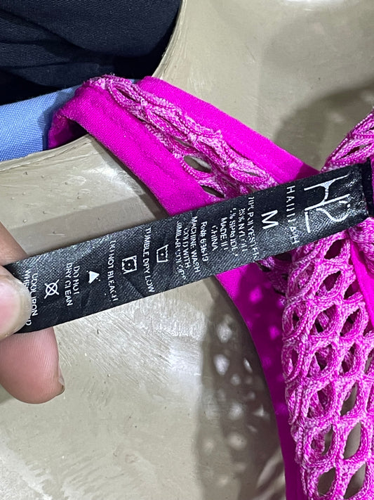 HA Black Sports Gym Bra For Women M