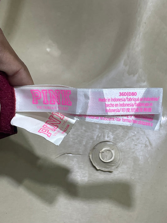 Pink Sports Maroon Gym Bra For Women L