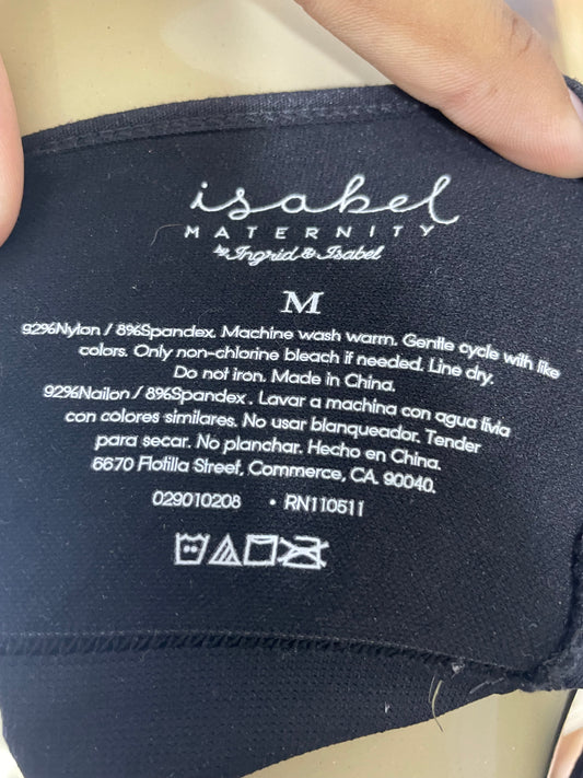 Isabel Maternity Black Sports Gym Bra For Women M