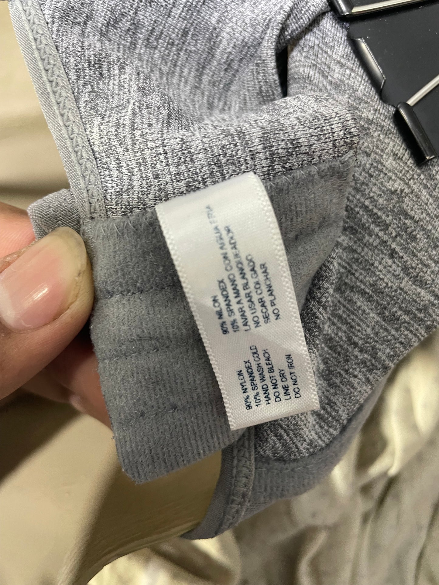 Nautica Gray Sports Gym Bra For Women L