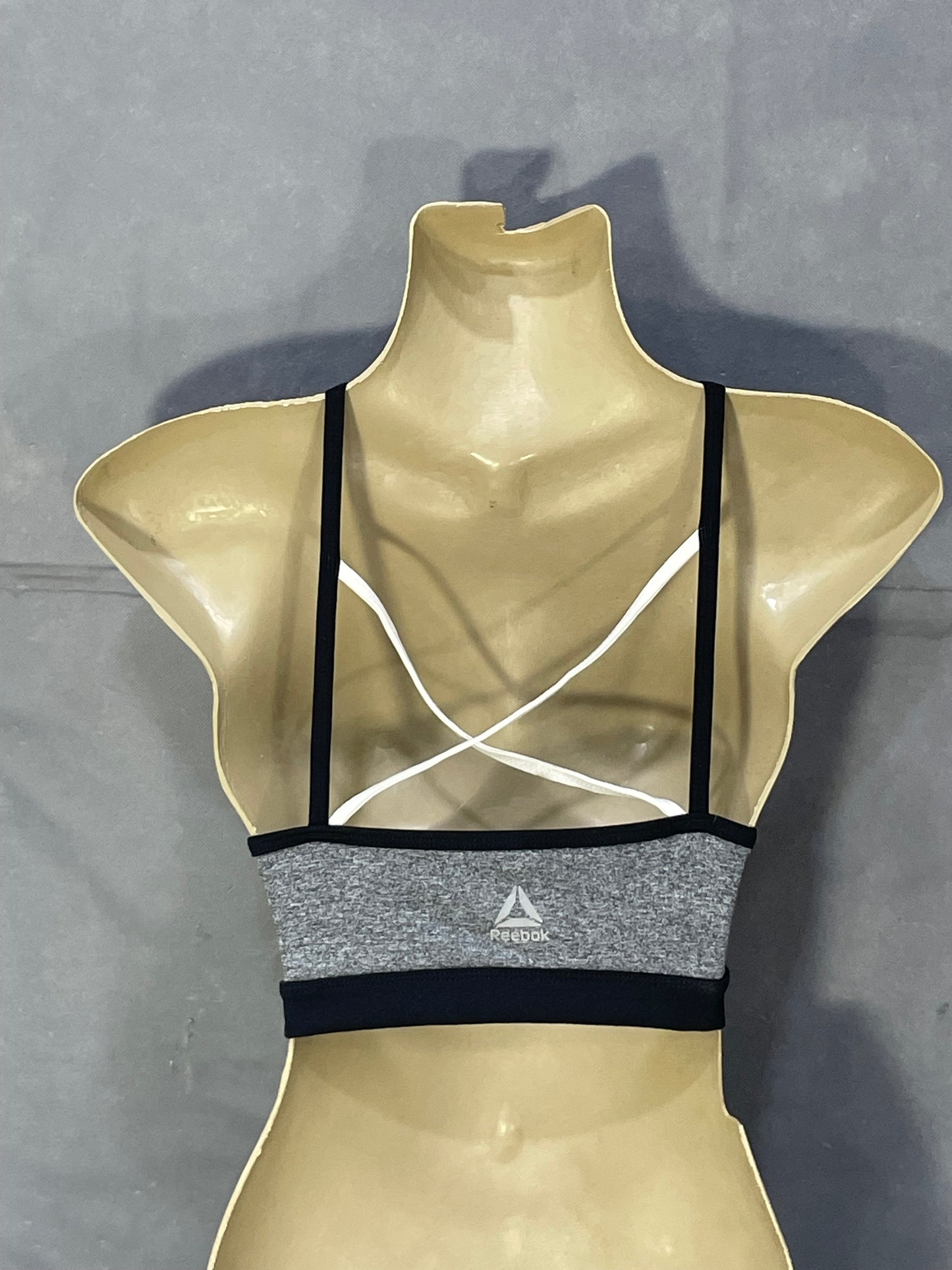 Reebok Gray Sports Gym Bra For Women L