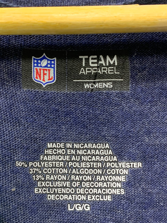 NFL Blue Cotton For Women T Shirt L