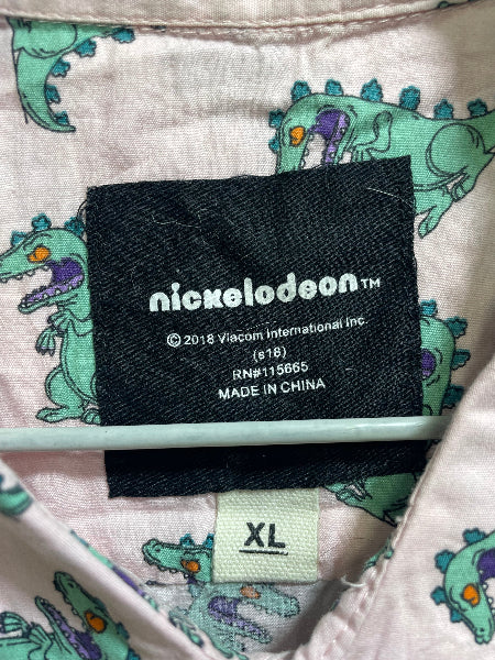 Nickelodeon Pink Cotton Shirt For Men X Large