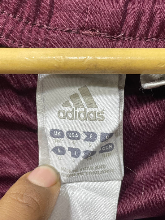 Adidas Maroon Polyester Short For Women L