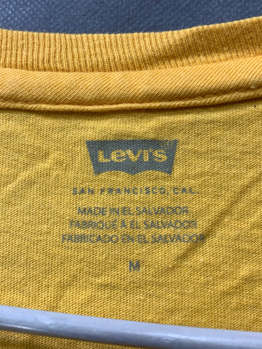 Levi's Yellow Cotton For Women T Shirt M