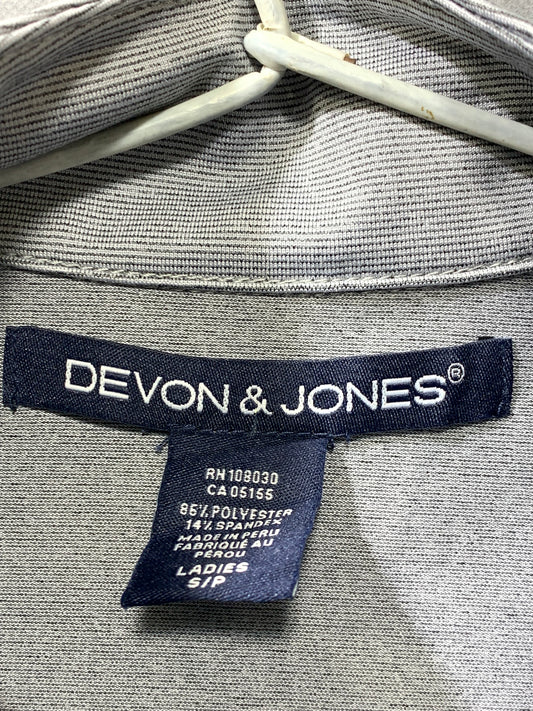 Devon & Jones Gray Sports For Women Polo T Shirt S