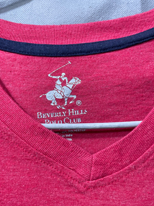 Beverly Hills Pink Cotton T Shirt For Men X Large