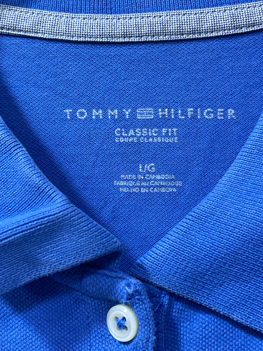Tommy Hilfiger Blue For Cotton Women Polo Large