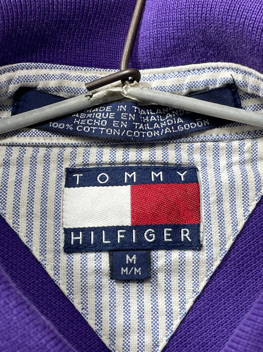 Tommy Hilfiger Purple Branded Original Cotton Polo T Shirt For Men M