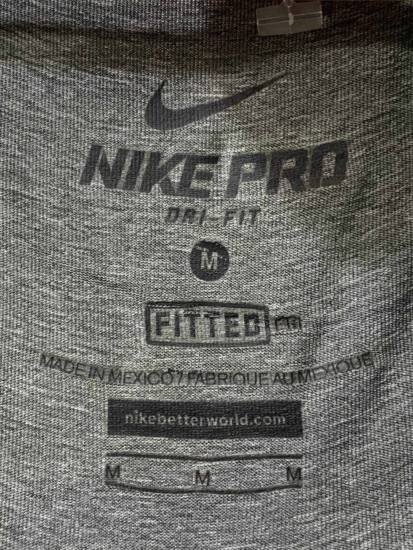 Nike Pro Gray Sports For Women T Shirt M