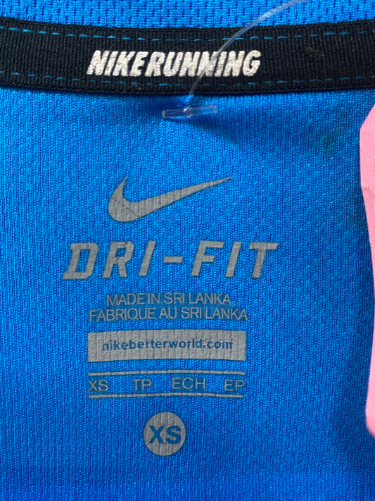 Nike Dri Fit Blue Sports For Women T Shirt X Small