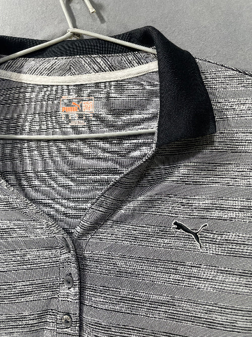 Puma Gray Sport For Women Polo T Shirt Medium