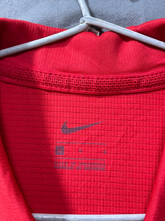 Nike Red Sport For Women Polo T Shirt Large