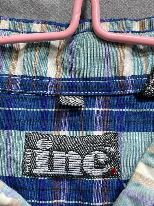 Inc Blue Cotton Shirt For Men S