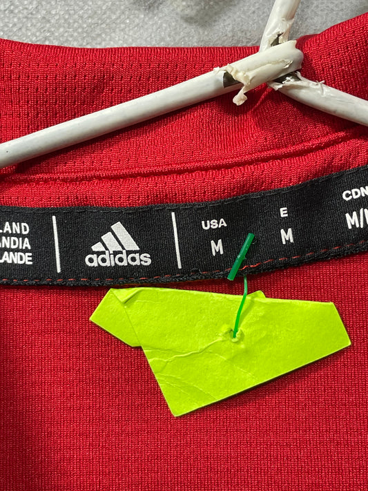 Adidas Red Sport For Women Polo T Shirt Medium