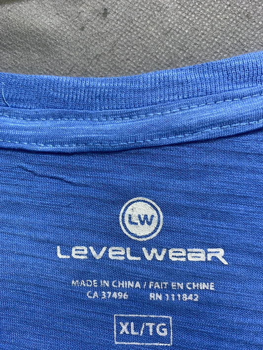 Levelwear Blue Cotton T Shirt For Men X Large