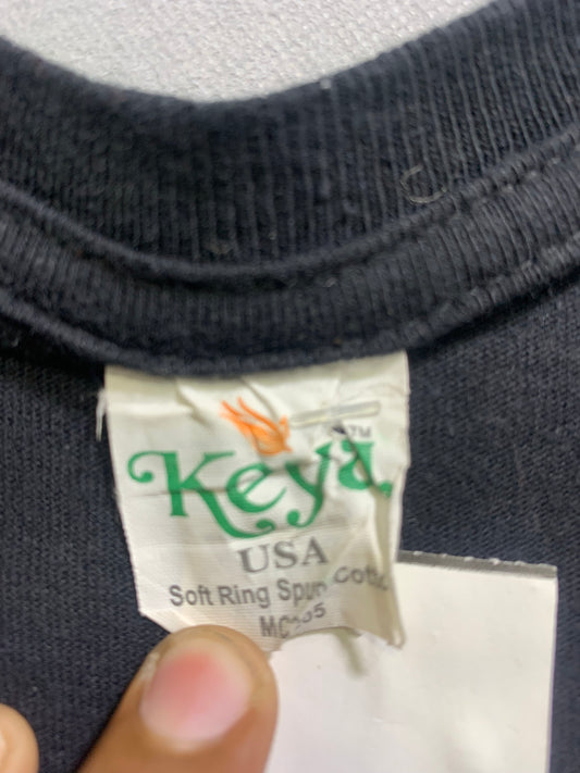 Keya Black Cotton T Shirt For Men Large