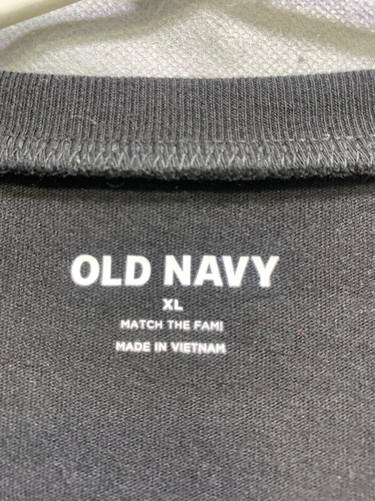 Old Navy Black Cotton T Shirt For Men X Large
