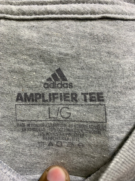 Adidas Gray Cotton T Shirt For Men Large