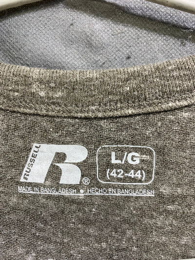 Russell Gray Cotton T Shirt For Men Large