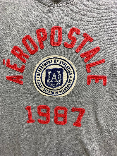 Aeropostale Gray Cotton T Shirt For Men X Small