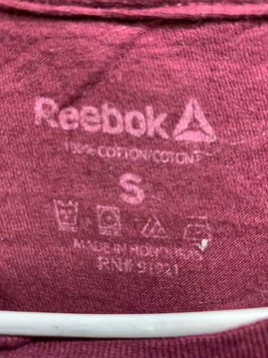 Reebok Maroon Cotton T Shirt For Men Small