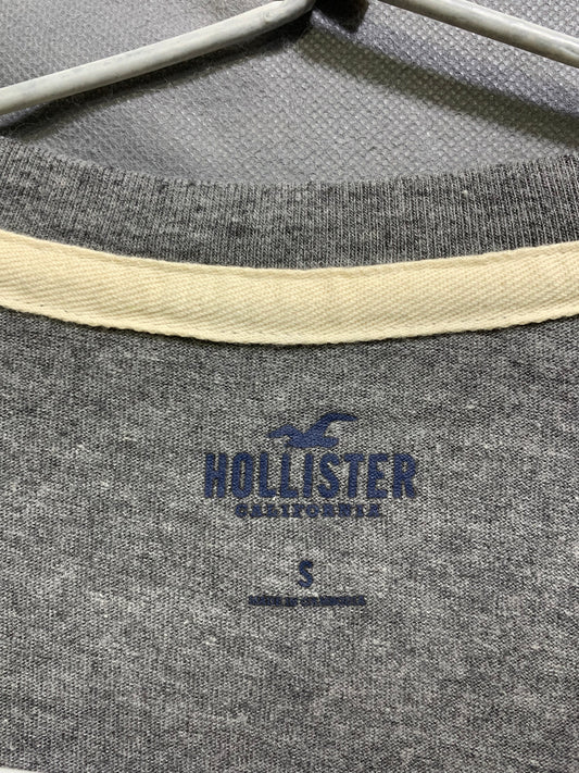 Hollister Branded Original Cotton Gray & Blue T Shirt For Men